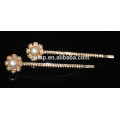 Art- und Weisemetallblumenentwurfs-bunter Rhinestone-Bobbystift Kristallbarrettes